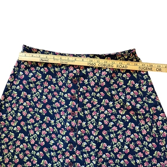 Vintage Pink and Blue Maxi Skirt A-Line Cocktail - Picture 6 of 11